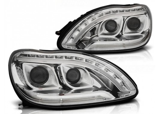 Ляв тунинг фар за Mercedes Benz W220 (1998-2005)